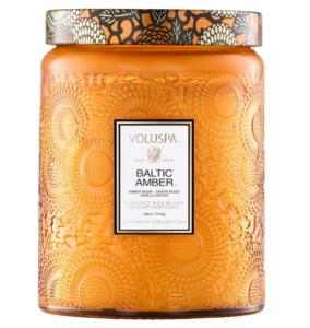 Voluspa Baltic Amber Sea Glass Candle
