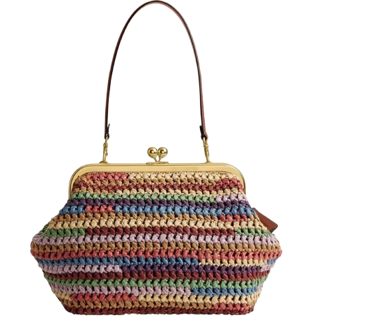 Coach Multi-Colored Straw Bag