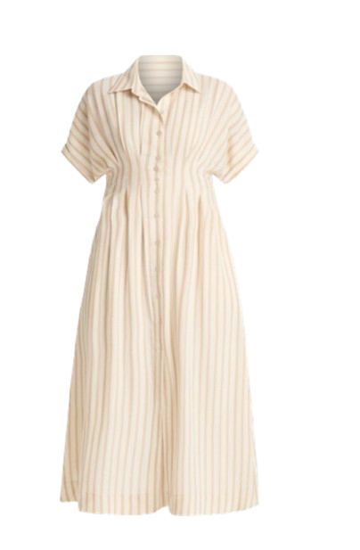 Chico’s Linen Blend Striped Dress