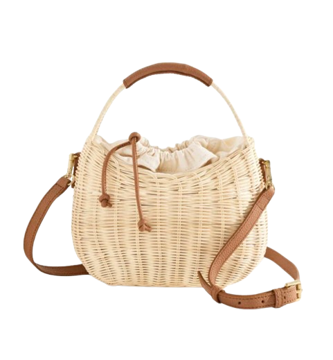 Talbots Wicker Hobo Basket Bag