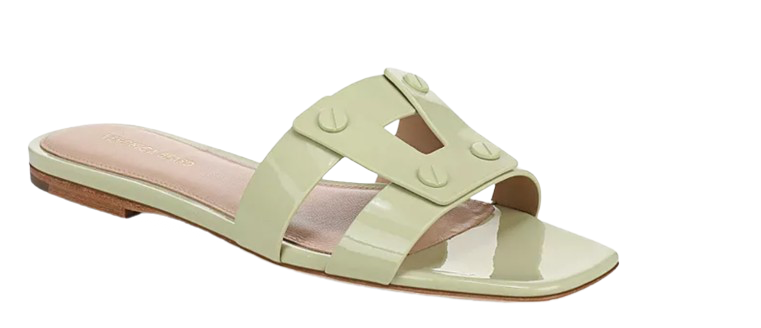 Veronica Beard Light Green Slides