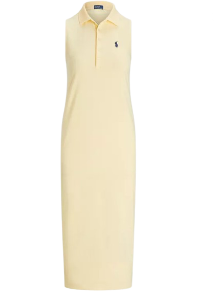 Ralph Lauren Cotton Yellow Midi Dress