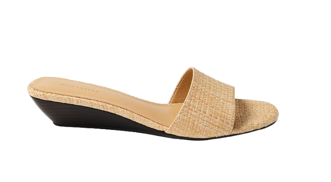 Ann Taylor Straw Wedge Sandal