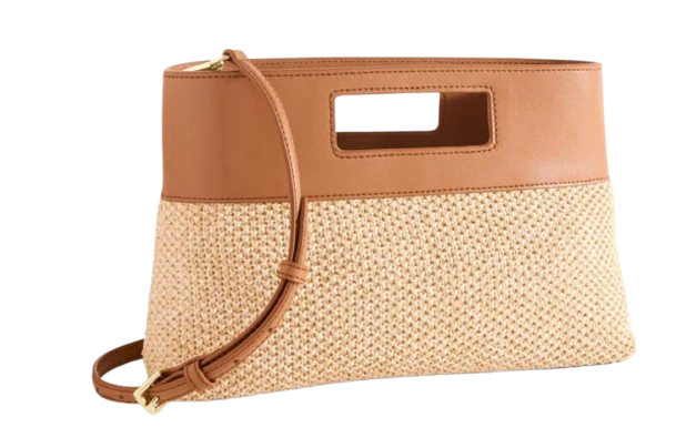 Rectangular Raffia Clutch