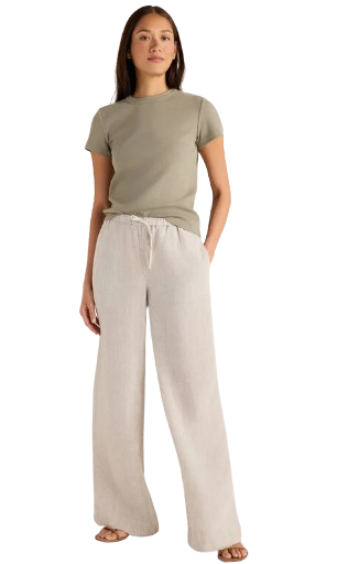 Talbots Linen Wide-Leg Pant