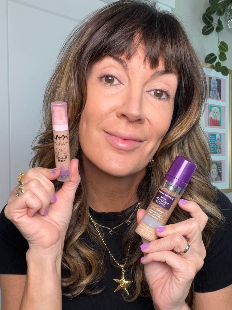 NYX Bare With Me serum concealer for mature skin over 50