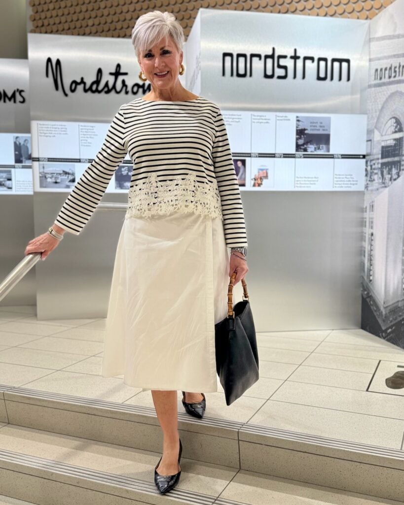 What I Wore to Nordstrom: Polished fall outfit worn shopping the Nordstrom flagship over 50