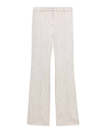 Kaya Pant in Striped Stretch Linen Blend