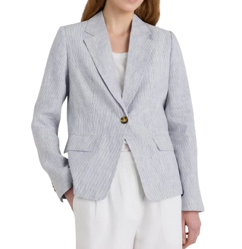 100% European Linen Structured Blazer