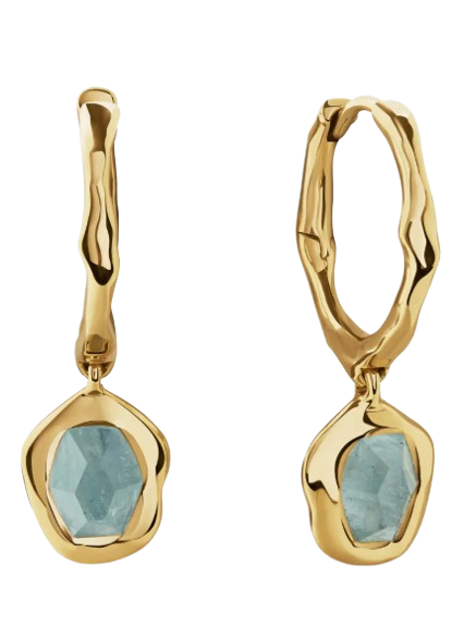 Odyssey Drop Huggie Hoop Earrings