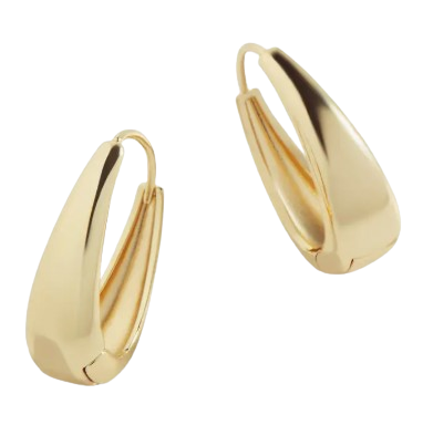 Chunky Teardrop Hoop Earrings