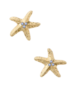 Gold & Blue Starfish Marina Earrings