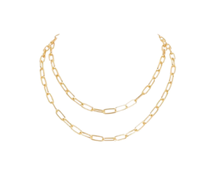 Talbots Layered Paperclip Link Necklace