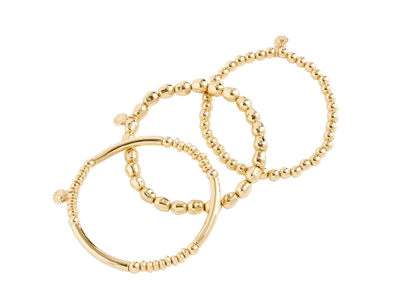 Assorted Gold Stretch Bracelets Set of Three — J.Crew Factory