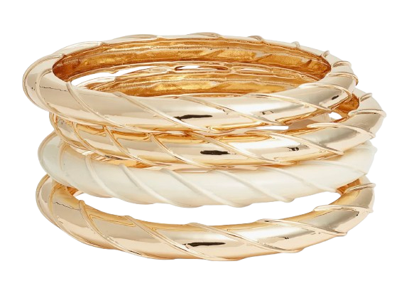 Set of 4 Twist Bangle Bracelets — Open Edit