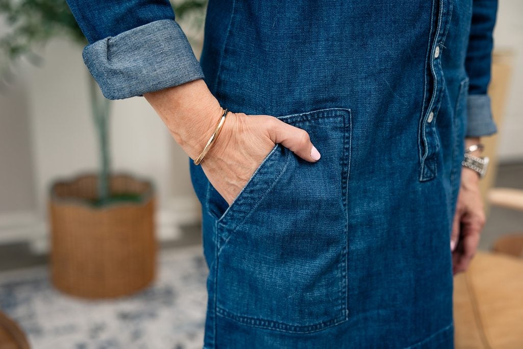 Frank and Eileen denim dress with pockets