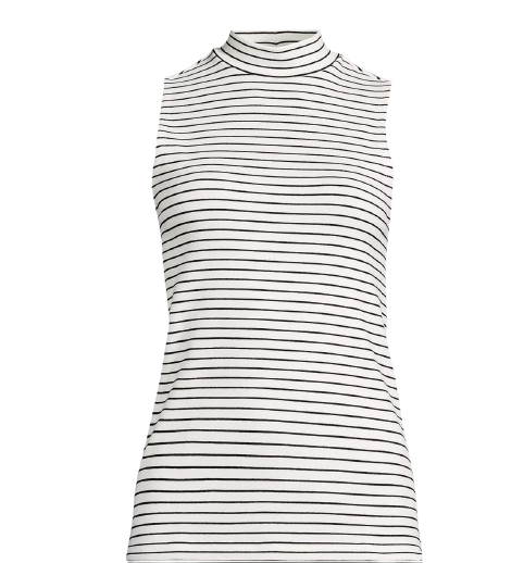 Striped Mock Neck Tank