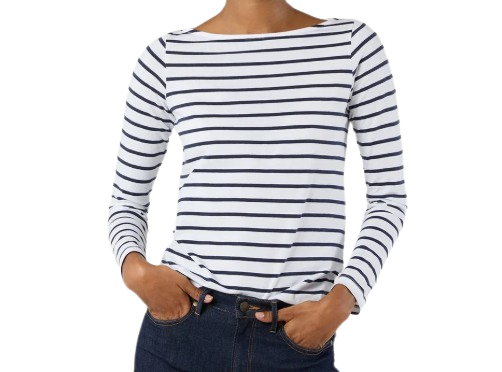Ann Mashburn | Long-Sleeved Boatneck Tee