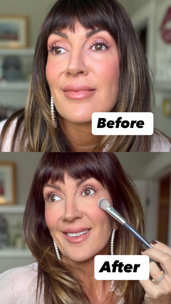 Before and after concealer for mature skin under-eye comparison