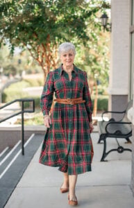 How to Style a Plaid Shirtdress for Fall and the Holidays