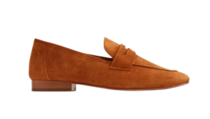 suede penny loafer