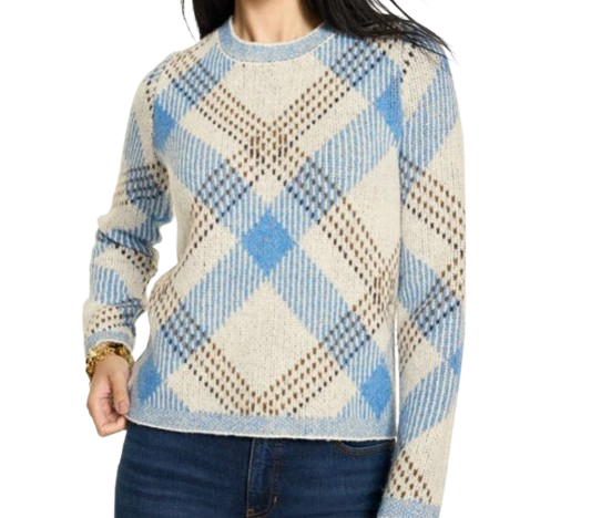 Talbots | Plaid Crewneck Sweater