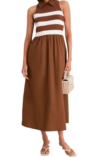 Tuckernuck | Chocolate Stripe Marina Dress