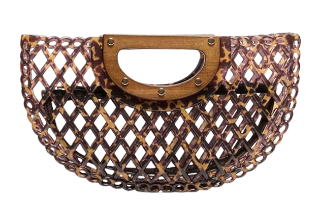 Dolce Vita | Solandra Cut Out East-West Wood Handle Clutch