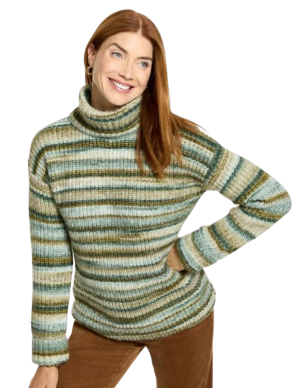 Talbots | Cable Knit Turtleneck Sweater – Space Dyed