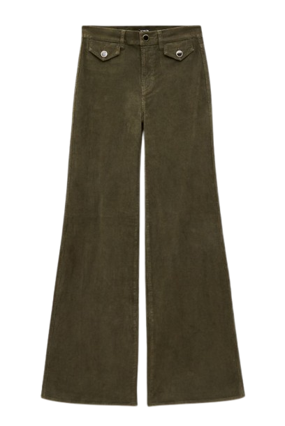 J Crew | Wide-leg trouser in stretch corduroy