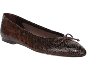 snakeskin ballet flat