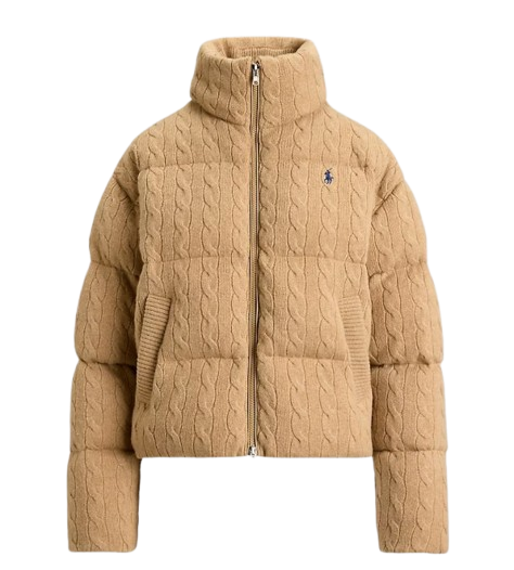 Polo Ralph Lauren | Cable Wool-Cashmere Puffer Jacket Save your Wishlist