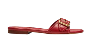 red flat sandal