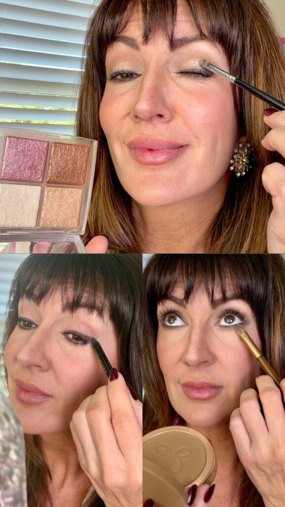 Step by step smoky eye collage