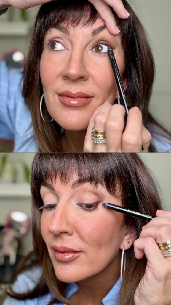 Tightlining and soft wing liner for hooded lids