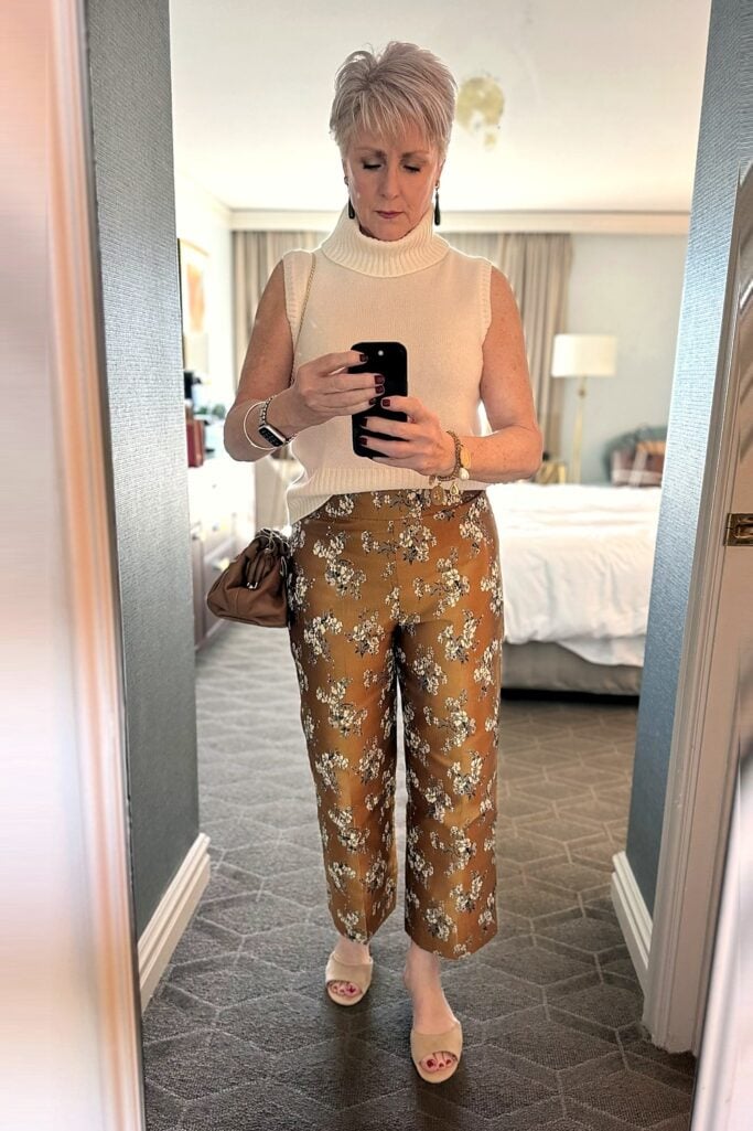 Beth in LA wearing party pants
